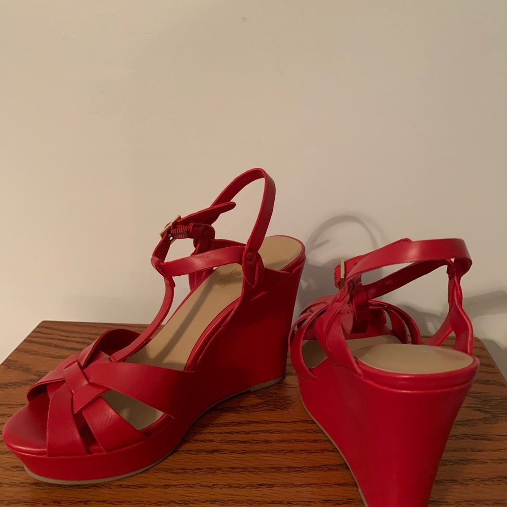Red Wesge Sandals
